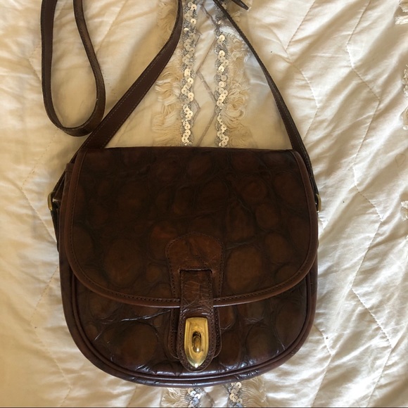 Dooney & Bourke Handbags - Vintage Dooney & Bourke Croc Embossed Bayou Bag